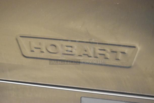 2019 Hobart LXCEPR stainless steel undercounter dishwasher, 120 volts, 1 phase; features Hobart logo.