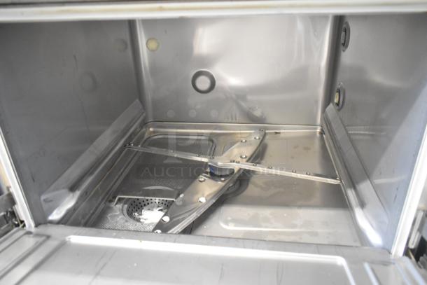 2019 Hobart LXCEPR stainless steel commercial undercounter dishwasher, interior view, 120V, 1 Phase, clean condition.