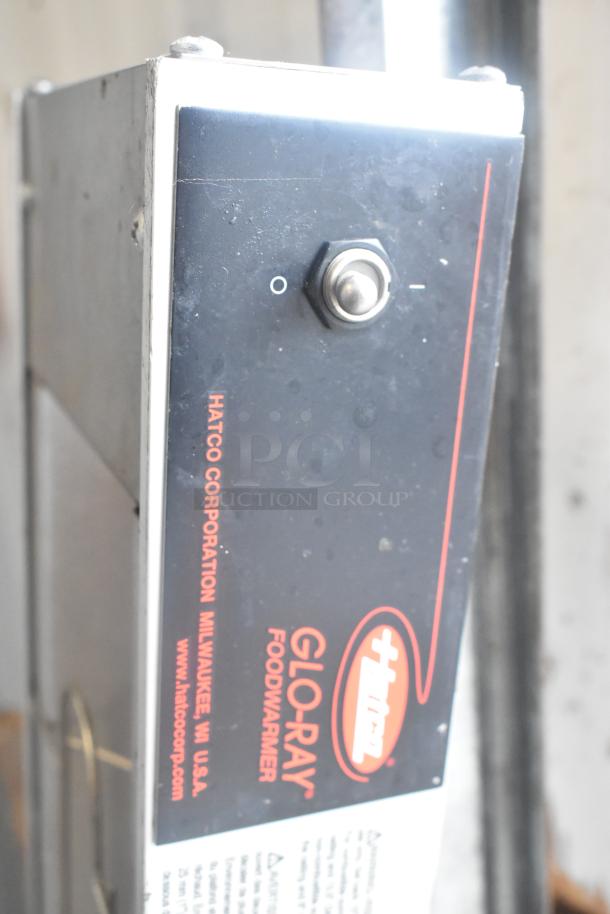 Hatco GRAH-54 54" metal warming strip. Features include 208 volts, 1 phase, with “Hatco Corporation” label visible.
