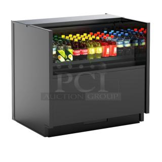 Brand new Structural Concepts Oasis CO3324R metal air curtain merchandiser, 120V, 1-phase, undercounter, scratch and dent condition.