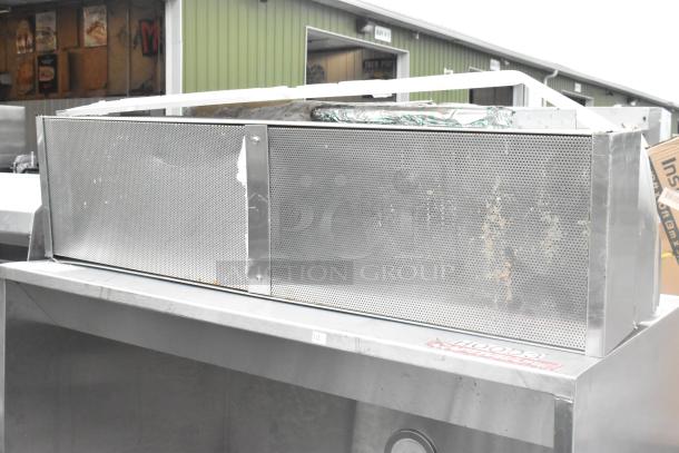 4' CaptiveAire 4830 ND-2 stainless steel grease hood with return air and filters; used condition, with visible signs of wear.