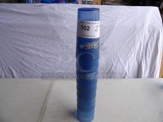 Stack of blue 20 oz Pepsi Cola plastic cups, condition appears new. Auction label reads "Lot 102, QTY 10, PCIAuctions.com".