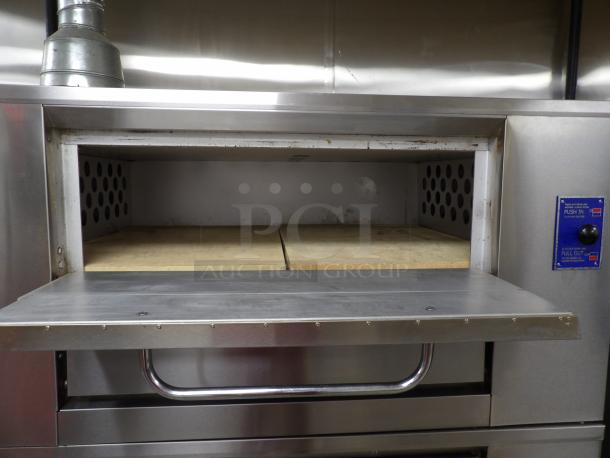 Bakers Pride D-125 Super Deck Series oven, new and unused. Double stack, 10" deck height, 125,000 BTU, natural gas.