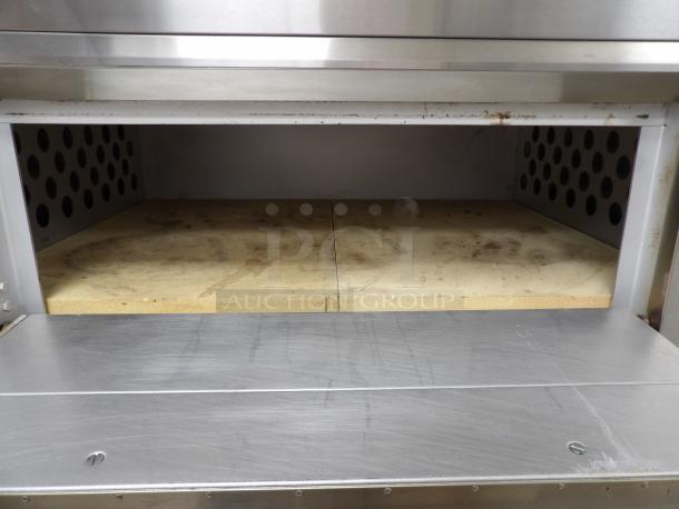 Bakers Pride D-125 Super Deck oven, unused. Double stack, 10" interior deck, natural gas, 125,000 BTU, 300-650°F.