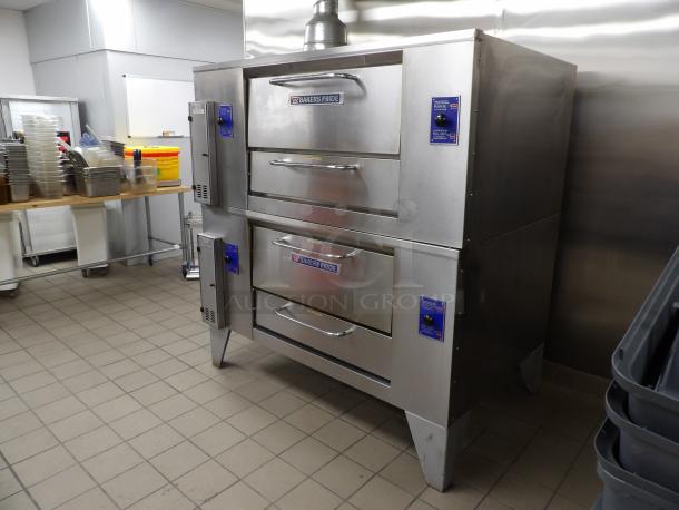 New Bakers Pride Model D-125 Super Deck Series double stack oven, stainless steel, never used, 10" deck height, 125,000 BTU.