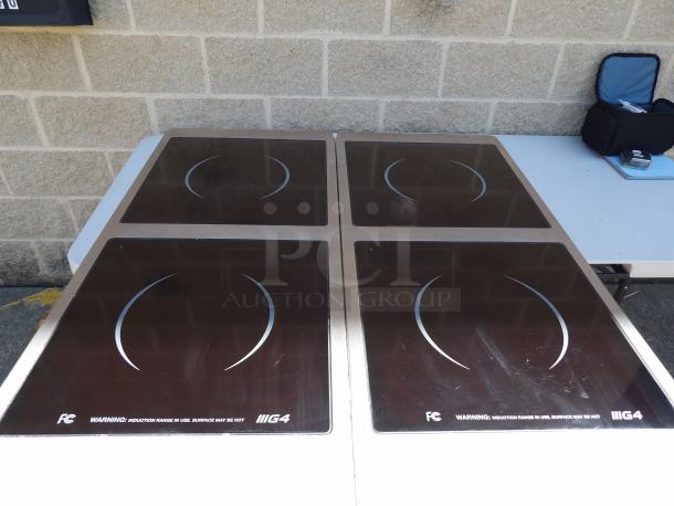 Vollrath 924HIMC stainless steel commercial 4-burner induction range, electric, 208/240V, 1 phase, countertop model shown.
