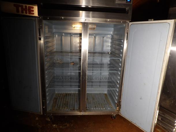Delfield 6151XL-S two-door reach-in freezer, excellent condition, fully tested and working, 115V, spacious interior.