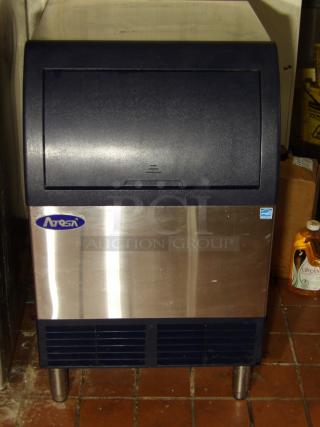 Nice condition! 2018 Atosa YR280-AP-161 Stainless Steel Commercial Self Contained Undercounter Ice Machine. 115 Volts, 1 Phase - Item #1200408