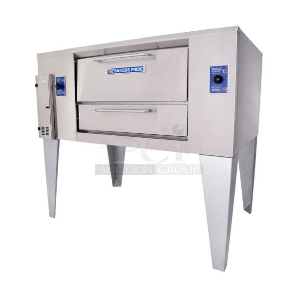New 2022 Bakers Pride D-125 Super Deck pizza oven, unused, natural gas, dual chamber, Cordierite decks, 10" height.