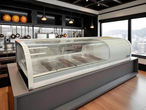Like-new Omcan RS-CN-0425 sushi display case, 42L capacity, LED lighting, 110V, fully tested and working.