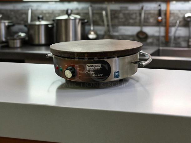 Waring Commercial crêpe maker, model WSC160X, stainless steel, top-tier condition, NSF certified, fully tested.