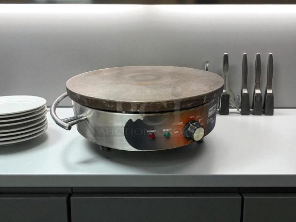 Waring Commercial crêpe maker, model WSC160X, stainless steel, top-tier condition, NSF certified, fully tested, working.