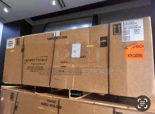 Brand new Henny Penny HHC900.24 2-door electric holding cabinet in original box, heavy-duty stainless, unused, 120V.