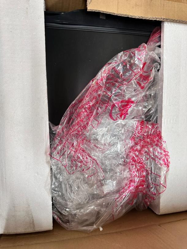 Brand new ROVSUN BD-40-E compact mini fridge, 1.1 cu. ft., black finish, energy efficient, in original packaging.