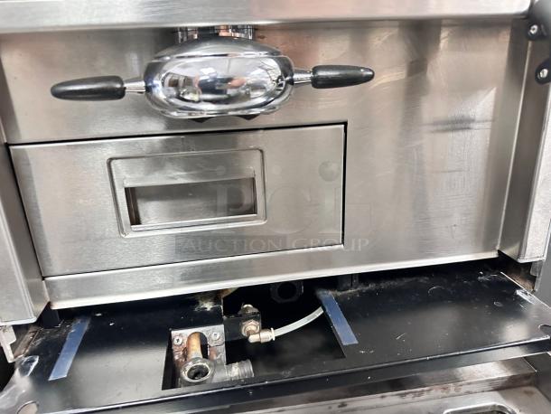 Carimali Eco Super-Automatic Espresso Machine; dual group heads, steam wand, stainless steel, outstanding condition, fully tested.