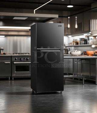 Magic Chef HVDR1040B 10.4 Cu. Ft. Top Freezer Refrigerator in black, very good condition, fully tested and working.