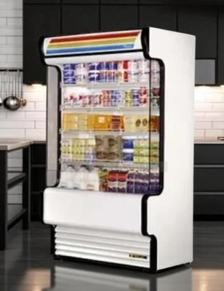 True TAC-48 48" air curtain display merchandiser, outstanding condition, 208/230V, fully tested, branded label visible.