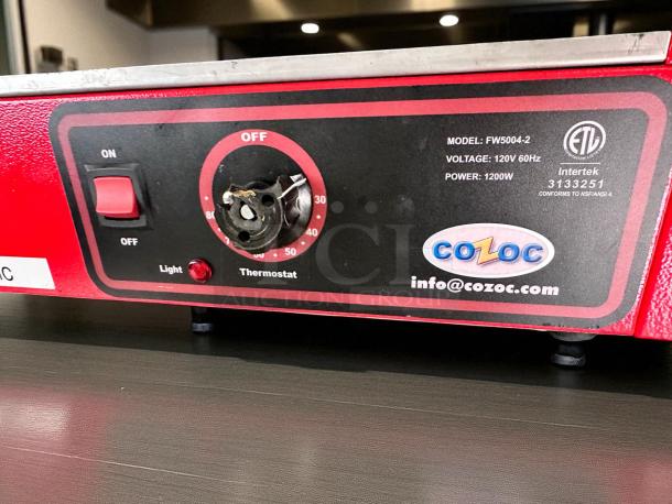 Cozoc FW5004-2 27" heated display case, superb condition, 120V, 1200W, featuring thermostat and power switch, fully tested.