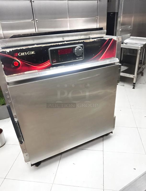 Cres Cor H137SUA5DB hot holding cabinet, top-tier condition, stainless steel, 120V, fully tested, operational, digital controls.