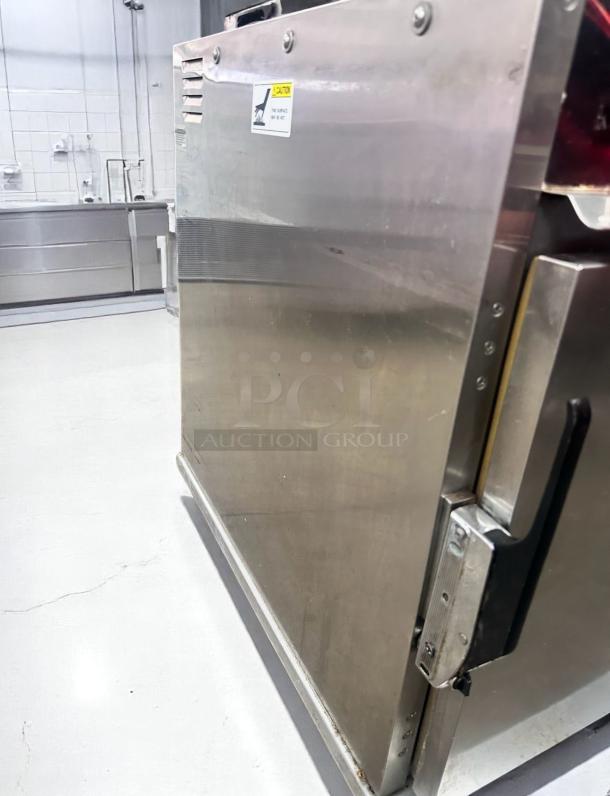 Cres Cor H137SUA5DB commercial hot holding cabinet, top-tier condition, stainless steel, 120V, label indicates operational safety.