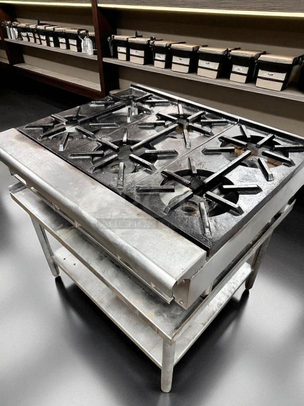 Imperial 24" Countertop Gas Range, model IR-4-C, with 4 open burners. Heavy-duty cast iron, excellent condition, fully tested.