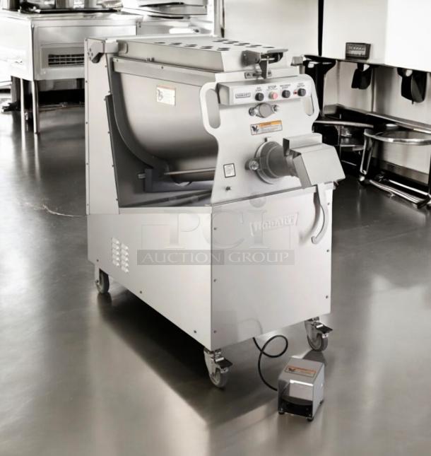 Hobart MG1532 mixer grinder, 150 lb. capacity, 208V/3Ph, foot pedal, excellent condition, fully tested and working.