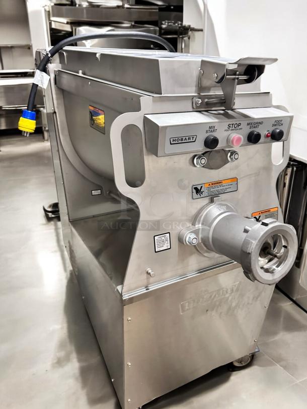 Hobart MG1532 mixer grinder, 150 lb. capacity, excellent condition, stainless steel, foot pedal, fully tested, 208V/3Ph.