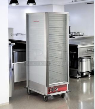 Avantco HEAT1836 full-size mobile heating and holding cabinet, stainless steel, on casters, excellent condition, 120V.