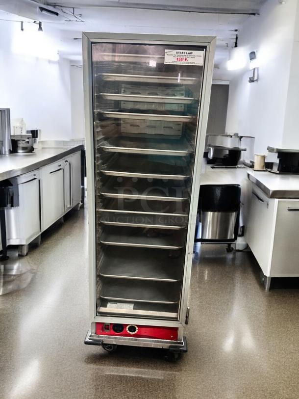 Avantco HEAT1836 full-size mobile heating cabinet, outstanding condition, 120V, multiple shelves, tested and working.