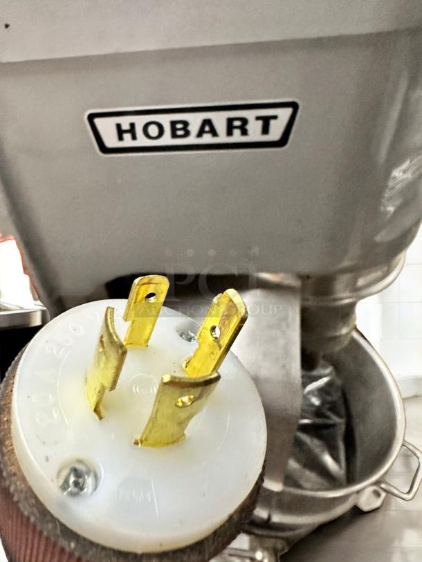 Like-new Hobart H300 30 Qt planetary mixer, 3-phase. Visible Hobart logo, fully tested and working.