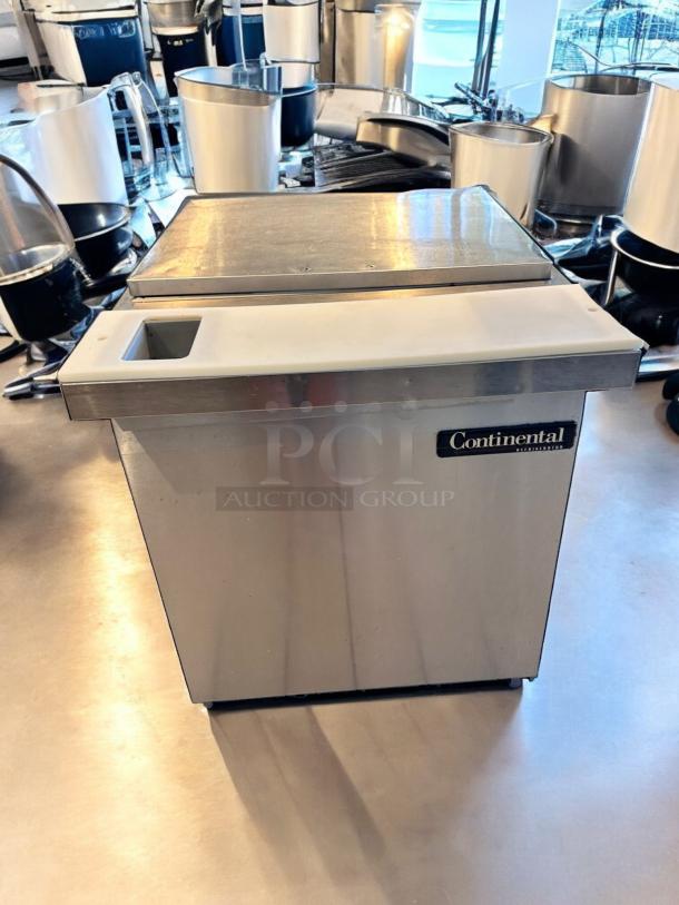 Continental SW27-12M undercounter refrigerator, 27"W, stainless steel, outstanding condition, fully tested and working.