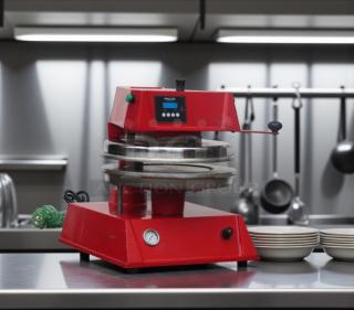 Proluxe DP2300 Pizza Dough Press, red, excellent condition, digital control panel, 208V, fully tested and operational.