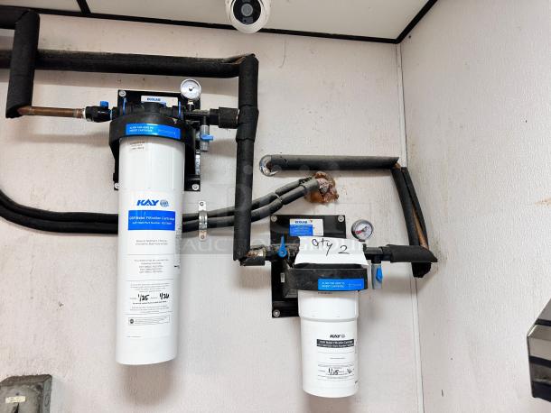 Dual KAY QSR Water Filtration System, includes 2x KAY-TO20 Cartridges, superb condition, fully functional, ECOLAB branded.