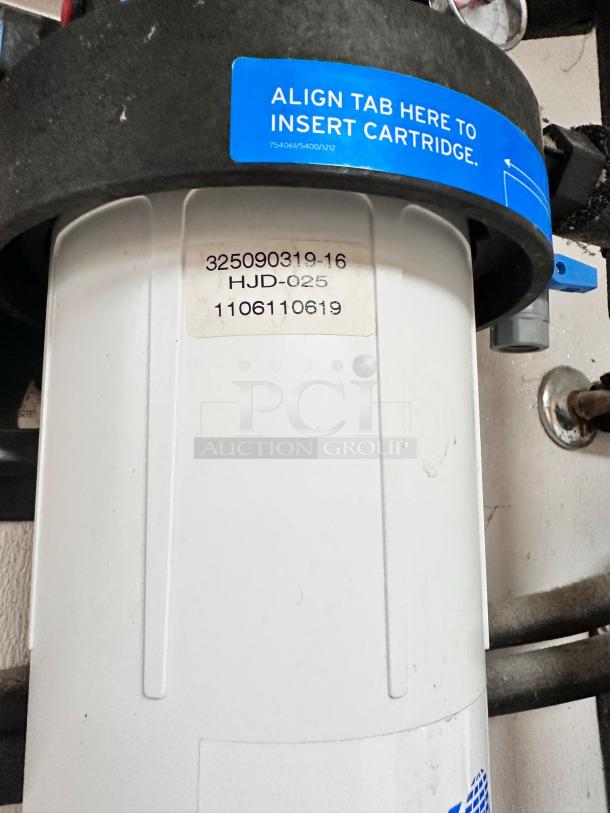 KAY QSR Water Filtration System in superb condition, showing model details and instruction label for cartridge insertion.