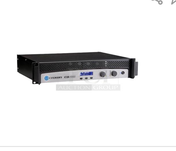 Crown CDi 1000 2-channel power amplifier, 500W at 4 Ohms, great condition, fully tested and working.