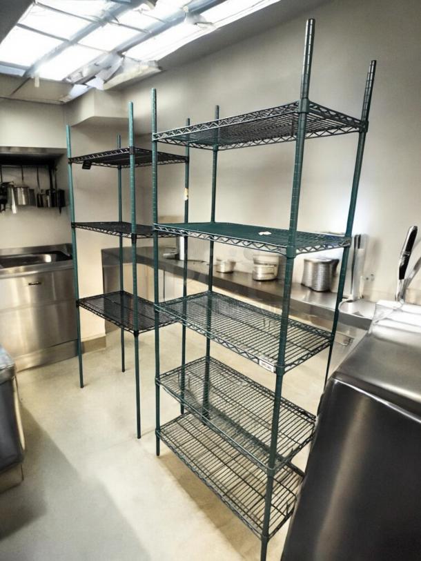 Metro-Style wire shelving units, commercial grade, NSF certified, great condition, sturdy, multiple sizes, fully tested.