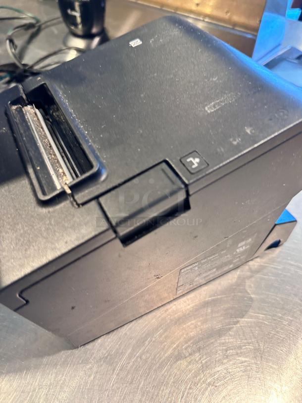 Epson TM-T88VII (M331A) thermal receipt printer in excellent condition, features USB/Ethernet/RS-232 ports, fully tested.