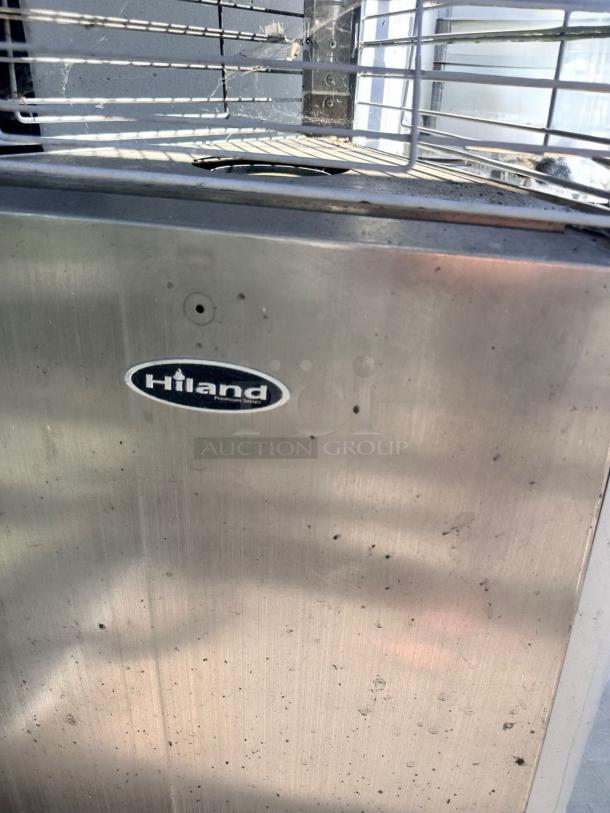 Hiland HLDS01-CGTSS outdoor pyramid patio heater, stainless steel, propane, excellent condition, fully tested and working.