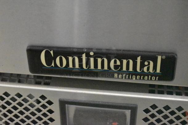 Continental CPA60 Stainless Steel Pizza Prep Table, brand new, minor scratches, on casters, 115V, 1 Phase, commercial use.