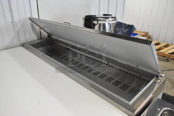 BRAND NEW 2020 Continental CPA60 Stainless Steel Pizza Prep Table, scratch and dent, on commercial casters, 115V, 1 Phase.