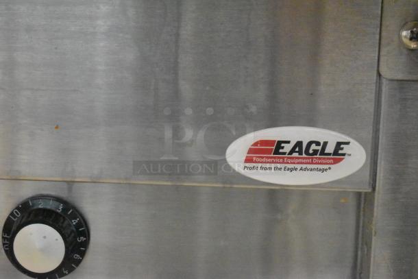 2023 Eagle SHT3-120 stainless steel steam table, scratch and dent, with under shelf, electric, 120V, 1 Phase.