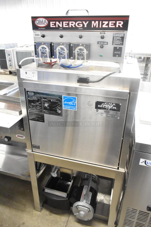 CMA EST-FL stainless steel commercial dishwasher, brand new with scratches, 220V, 1 phase, low temp, Energy Star labeled.