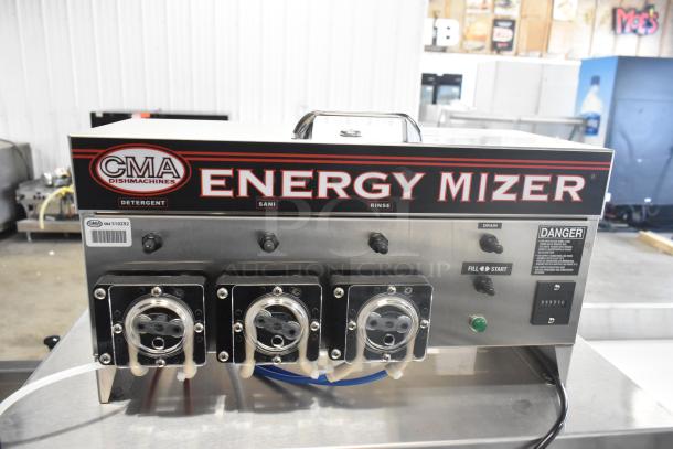 BRAND NEW CMA EST-FL stainless steel commercial dishwasher, low temperature, 220V, 1 phase, Energy Mizer panel visible.