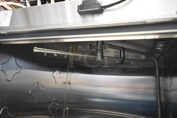CMA EST-FL stainless steel commercial dishwasher, low temperature, 220V, 1 phase, brand new with minor scratches.