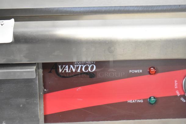 Avantco 177EG30N 30" electric countertop griddle, new with minor scratches. Stainless steel, 208/240V, controls visible.