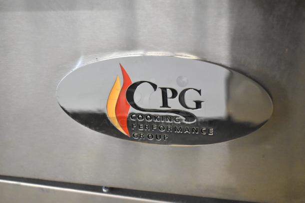 BRAND NEW 2024 CPG 351FFOP40N Fryer, stainless steel, natural gas, 40 lb. capacity, 90,000 BTU, includes logo badge.