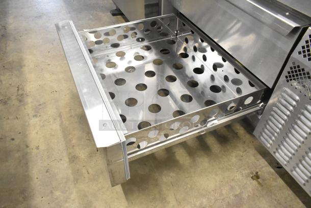 Continental DL48G stainless steel chef base with two drawers on commercial casters, 115 volts, 1 phase.