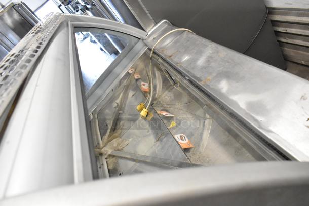 Sevel AD-12G metal gelato case merchandiser, commercial floor style, 230V, 1 phase, used condition.