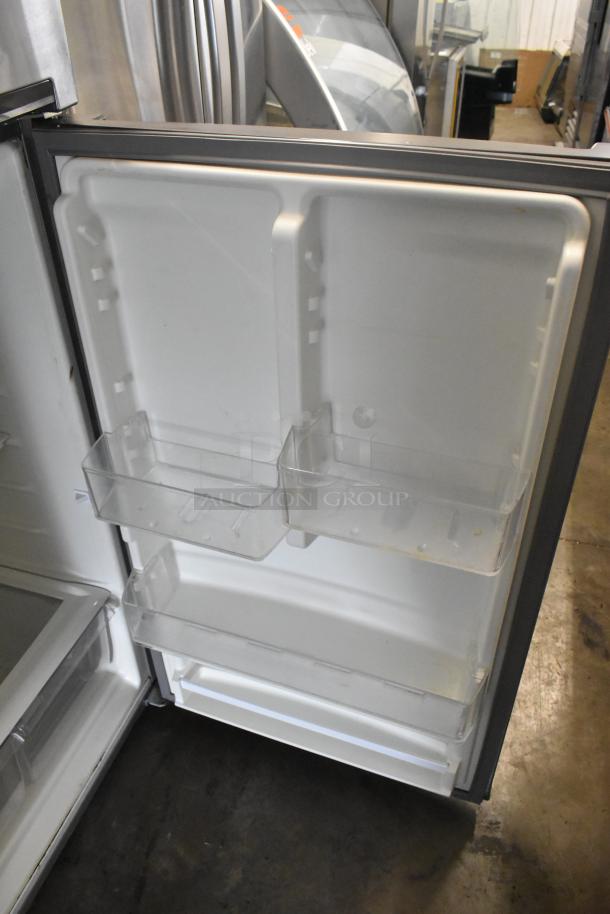 2016 Whirlpool WRT518SZFM00 stainless steel fridge with freezer, clean interior, 115 Volts, 1 Phase.