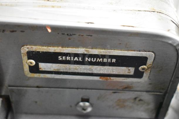 Blodgett convection oven label showing serial number "04141-X60265" on stainless steel surface.